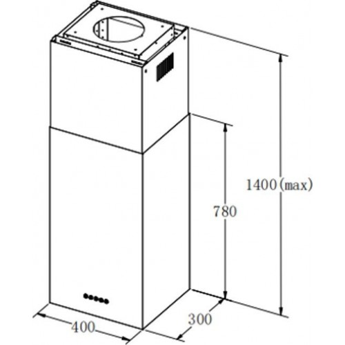Вытяжка Weissgauff Box 1400 Island BL