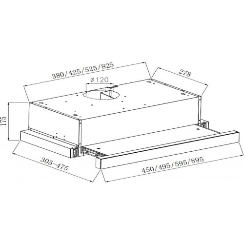 Вытяжка Weissgauff TEL 500 Black Glass