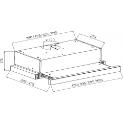 Вытяжка Weissgauff TEL 450 White Glass