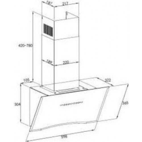 Вытяжка Zorg Polo 1080 60 S-GS (черный)