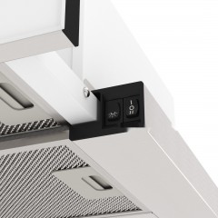 Вытяжка Elikor Интегра Glass 60Н-400-В2Д (нержавеющая сталь/белое стекло) (940981)