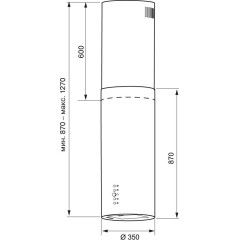 Вытяжка Krona Tina Isola 350 3P КА-00005639 (белый)