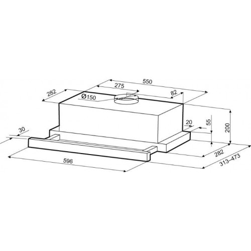 Вытяжка Krona Kamilla 600 TK 1 мотор КА-00008313 (белый)