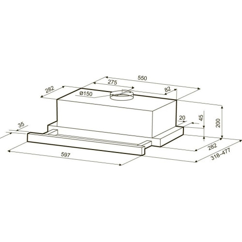 Вытяжка Krona Kamilla Sensor Max 600 T КА-00008310