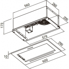Вытяжка Weissgauff Integra 850 PB BL (черный)