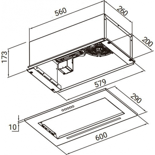 Вытяжка Weissgauff Integra 850 PB IX (нержавеющая сталь)