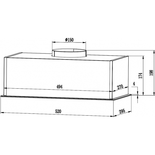 Вытяжка Weissgauff BOX 850 Touch (черное стекло)