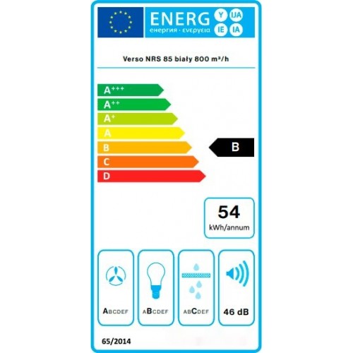 Вытяжка Falmec Verso NRS 85 800 м3/ч (белый)