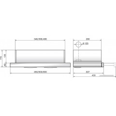 Вытяжка Elikor Интегра Glass 50Н-400-В2Д (нержавеющая сталь/белое стекло) (940978)
