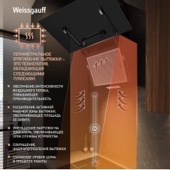 Вытяжка Weissgauff SIGMA 60 Touch Black Glass