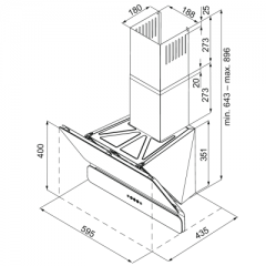 Вытяжка Krona SATURN 600 DN WHITE 4S