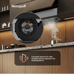 Вытяжка Weissgauff Quadra 600 Touch Black Glass