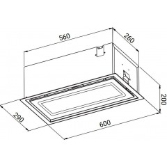 Вытяжка Weissgauff Quadra 600 Touch Black Glass