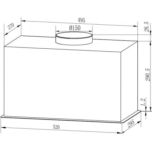 Вытяжка Weissgauff BOX 900 Remove Touch Black Glass