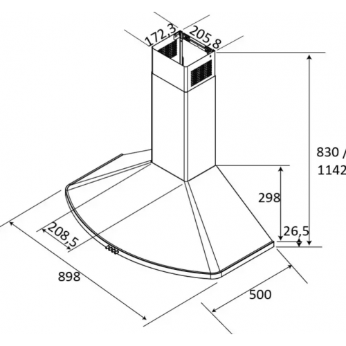 Вытяжка Brandt AD1049X