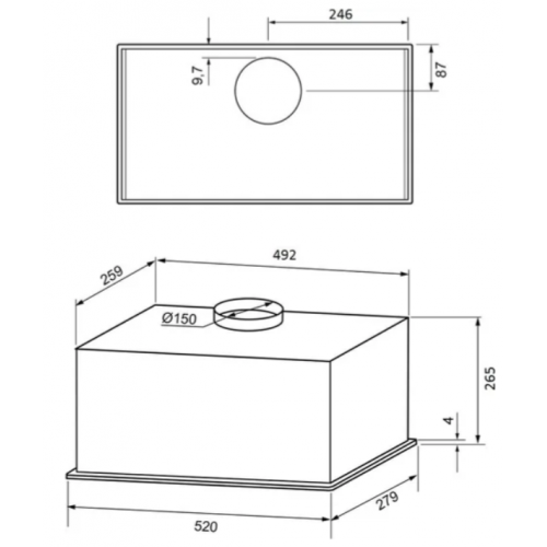 Вытяжка Krona Aspen 600 White SGC КА-00009704 (белый)
