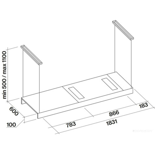 Вытяжка Falmec LIGHT BRONZE 180 CLTI80.E0P2#BRSN451F