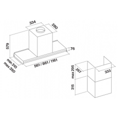 Вытяжка Falmec VIRGOLA (Touch) NRS 120 CVJN20.E29P2#EU3490F