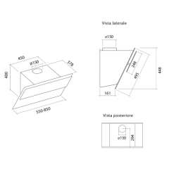 Вытяжка Falmec Design VERSO 85 WHITE CVXN85.E0P2#ZZZF490F