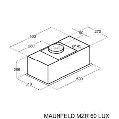 Вытяжка Maunfeld MZR 60 Lux White