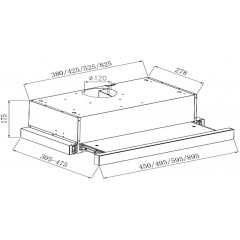 Вытяжка Weissgauff TEL 600 2M Black Glass
