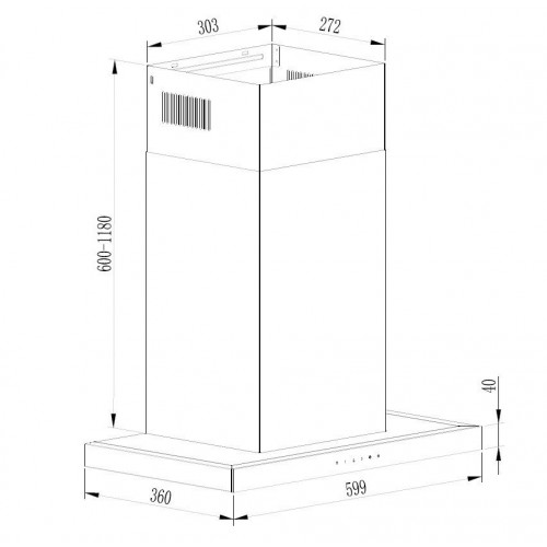 Вытяжка Schtoff Agata TC 600 Black