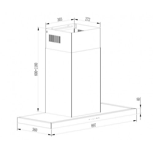 Вытяжка Schtoff Agata TC 900 Black