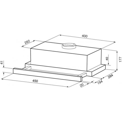 Вытяжка Krona Kamilla F 450 inox КА-00009803 (нержавеющая сталь)