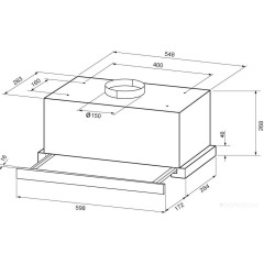 Вытяжка Krona Kamilla F MAX 600 black SGC AO КА-00009800 (черный)