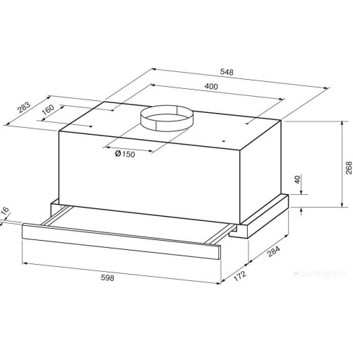Вытяжка Krona Kamilla F MAX 600 black SGC AO КА-00009800 (черный)