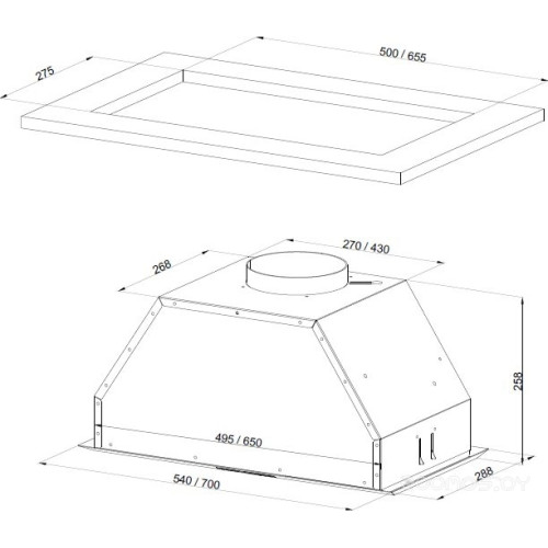 Вытяжка Kuppersberg Slimlux Intro 70 X