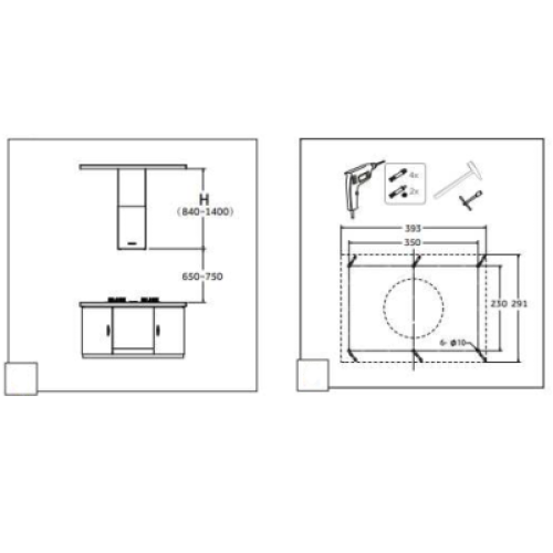 Вытяжка Meferi ROOMBOX40BK ISLA COMFORT