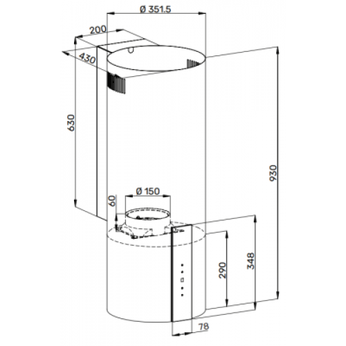 Вытяжка Kuppersberg WL-MOTUBA 35 B