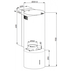 Вытяжка Kuppersberg WL-TUBA 35 B