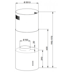 Вытяжка Kuppersberg TUBA 35 B