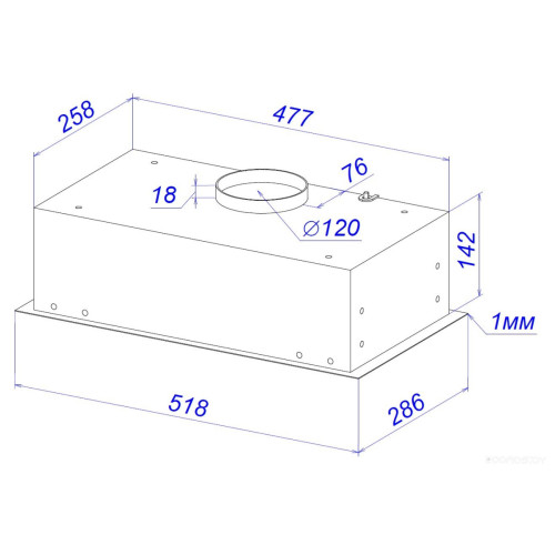 Вытяжка Zorg CLASSICO 1030 52 M черная