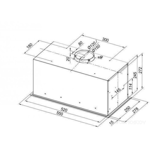 Вытяжка Konigin Checkbox 60 (нержавеющая сталь)