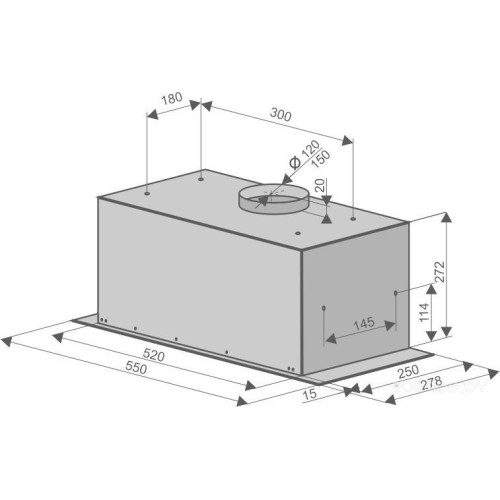 Вытяжка Konigin Checkbox 60 (нержавеющая сталь)