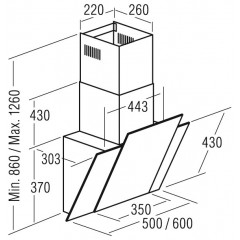 Вытяжка CATA Podium 500 blanca