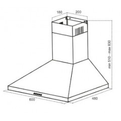 Вытяжка Germes piramida 60white