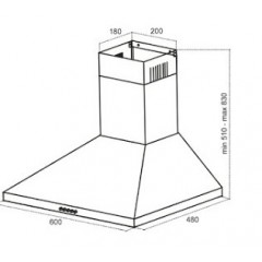 Вытяжка Germes piramida 60inox