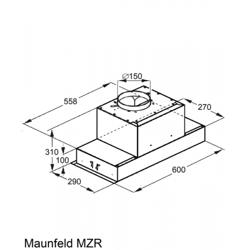 Вытяжка Maunfeld MZR 60 черный