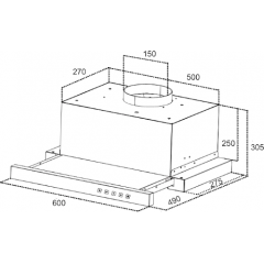 Вытяжка Grand Toledo sensor 60 WH
