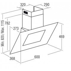 Вытяжка CATA Thalassa 600 XGBK