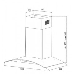Вытяжка Germes Alt sensor 60 Inox