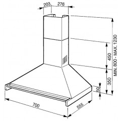 Вытяжка Smeg KD 70 XE