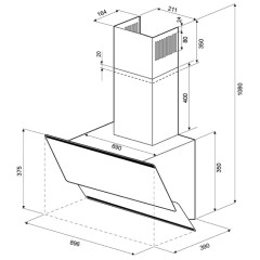 Вытяжка Krona Irida sensor 900 black