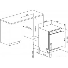 Посудомоечная машина Smeg LSP234CX