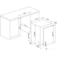 Посудомоечная машина Smeg STL323BL