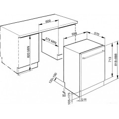 Посудомоечная машина Smeg STX23CLLO